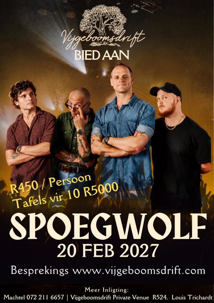 Spoegwolf live at Vijgeboomsdrift on 20 February 2027