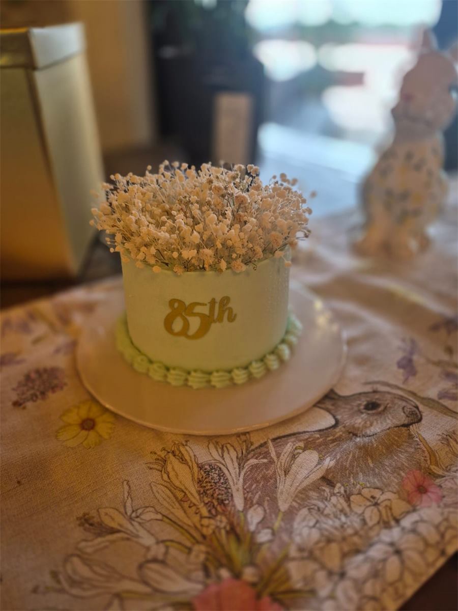 85th birthday cake for a milestone party at Vijgeboomsdrift